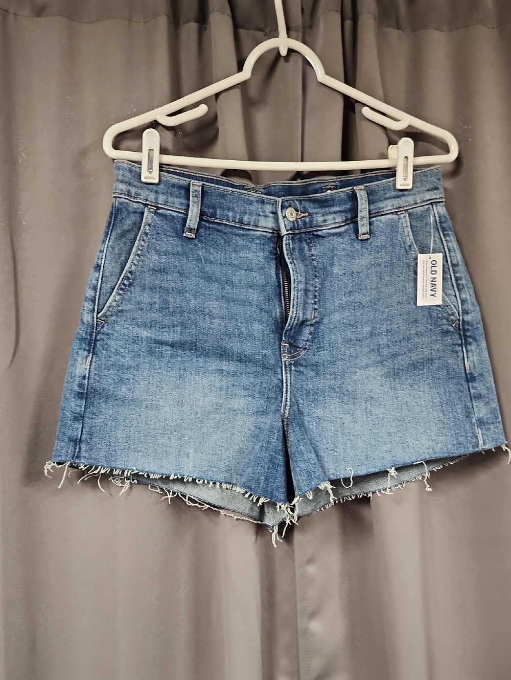 10 Old Navy Light Blue Denim Frayed Hem Women's Shorts